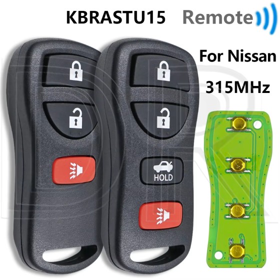 2002-2017 Nissan Infiniti / 3-Button/4-Button Keyless Entry Remote / KBRASTU15 (AFTERMARKET)